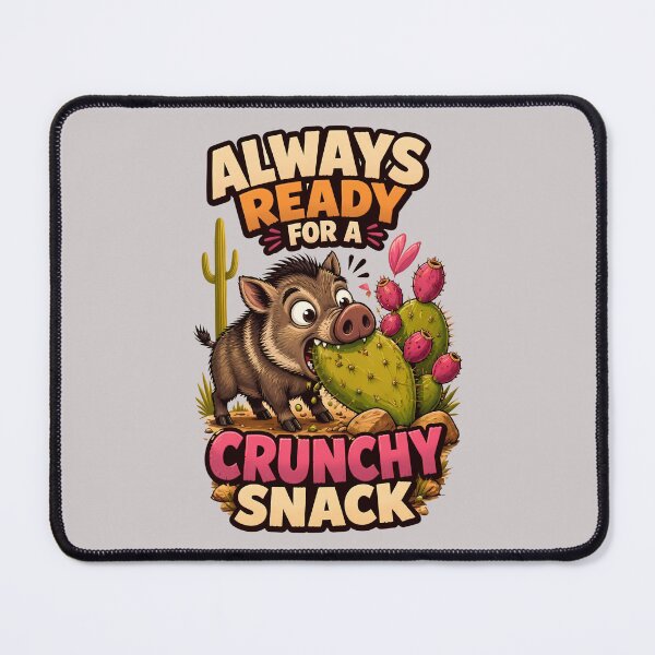 Item preview, Funny Javelina – Crunchy Snack - Collared Peccary & Cactus designed and sold by Art-Arcade6.