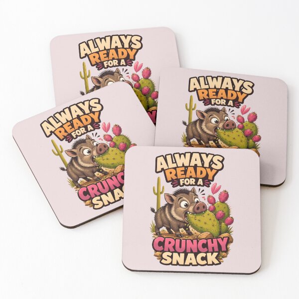 Item preview, Funny Javelina – Crunchy Snack - Collared Peccary & Cactus designed and sold by Art-Arcade6.