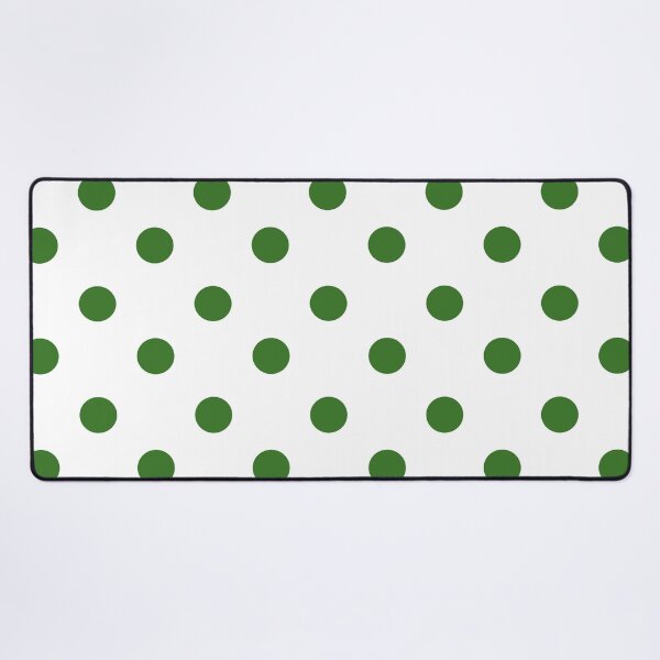 Item preview, Vintage green dots on white designed and sold by Yamy Morrell Art and Design.