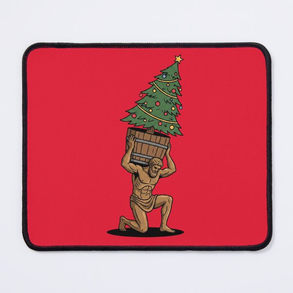 Item preview, Atlas Christmas Tree Greek Titan Holiday Pop Art designed and sold by Rare By Hero.