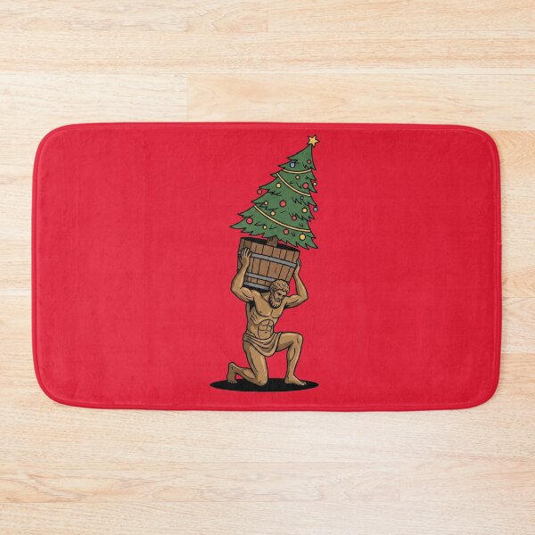 Item preview, Atlas Christmas Tree Greek Titan Holiday Pop Art designed and sold by Rare By Hero.