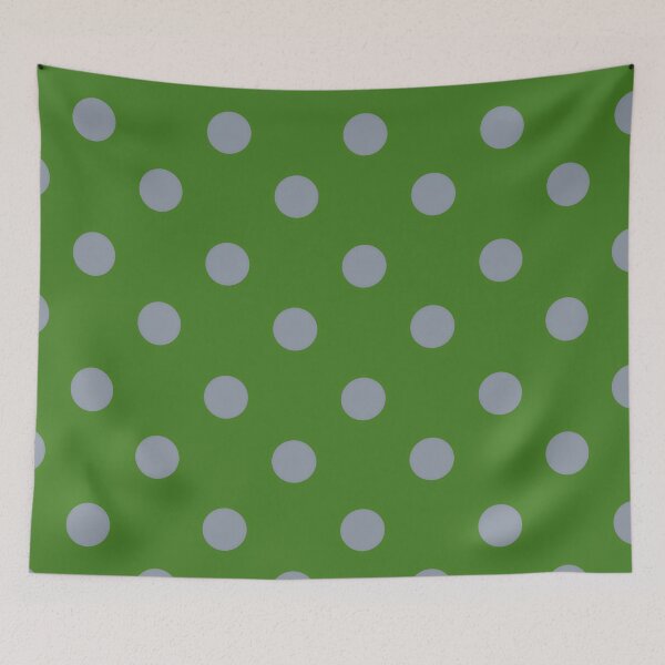 Item preview, Vintage grey dots on green designed and sold by Yamy Morrell Art and Design.
