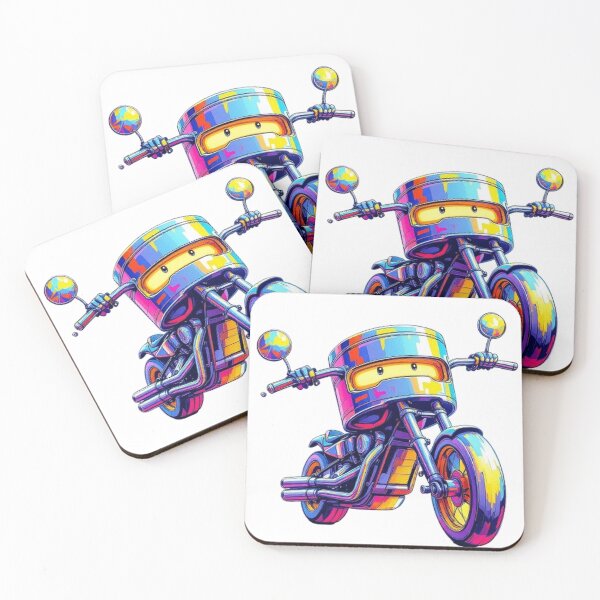 Item preview, Cool Piston Biker – Colorful Motorcycle Art designed and sold by VeleS68.