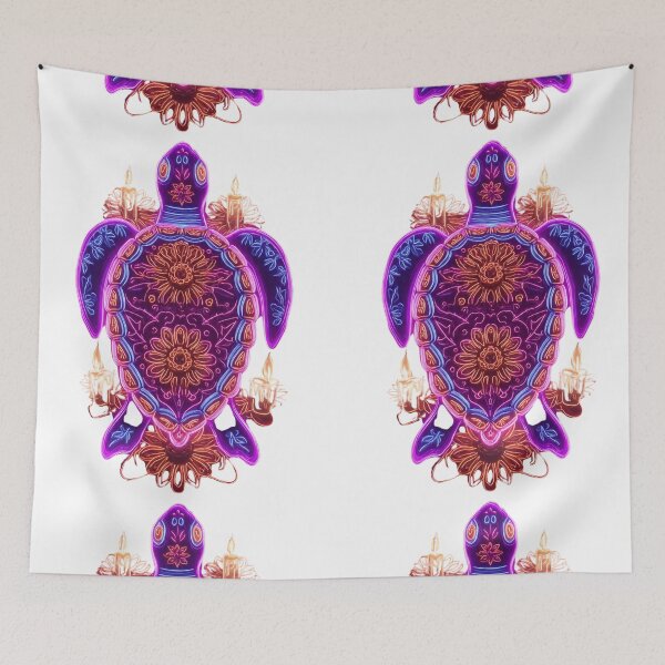 Item preview, Neon Mandala Sea Turtle Art designed and sold by LC&LCPlatform.