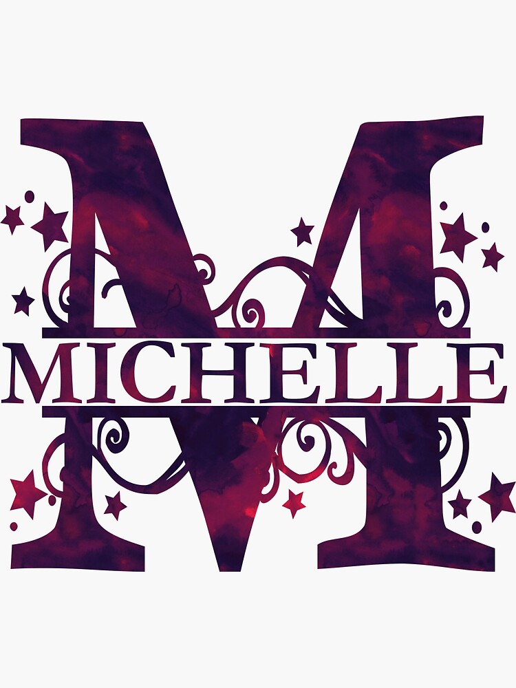 Pegatina «Michelle Nombre de las niñas y monograma en púrpura oscuro» de PraiseQuotes Redbubble Pegatina «Michelle Nombre de las niñas y monograma en púrpura oscuro» de PraiseQuotes Redbubble