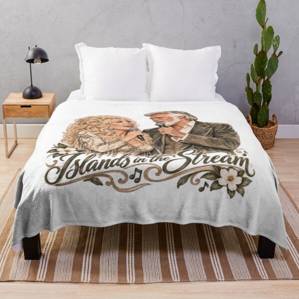 Item preview, Dolly Parton Kenny Rogers Islands in the Stream, Watercolor Country Music designed and sold by llesmith.