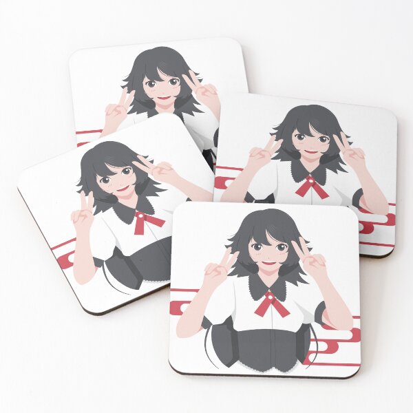 Item preview, Linda chica anime con el signo de la paz al estilo Tengu japonés Aya Shameimaru designed and sold by PIXeez⭐️⭐️⭐️⭐️⭐️.