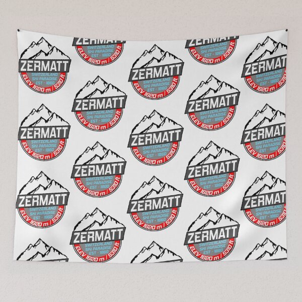 Item preview, Ski Zermatt Switzerland Matterhorn Skiing Paradise designed and sold by flamesnejme.