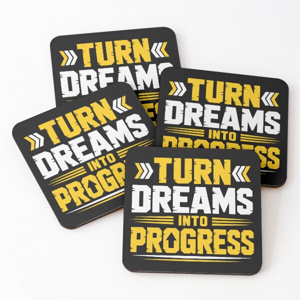 Item preview, Turn Dreams Into Progress Motivational Success Typography T-Shirt designed and sold by rejowan-arts.