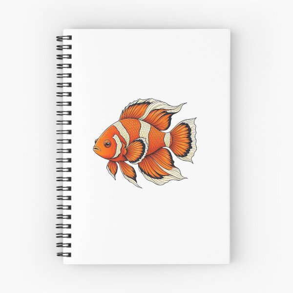 Item preview, Clownfish Art, Detailed Orange Fish Design designed and sold by gkhanco.