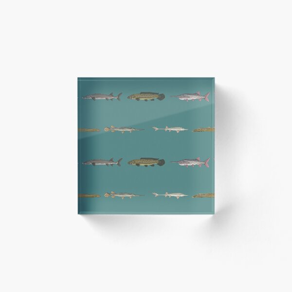 Item preview, Diseño de peces antiguos (fondo azul) designed and sold by Marathon-Rana.