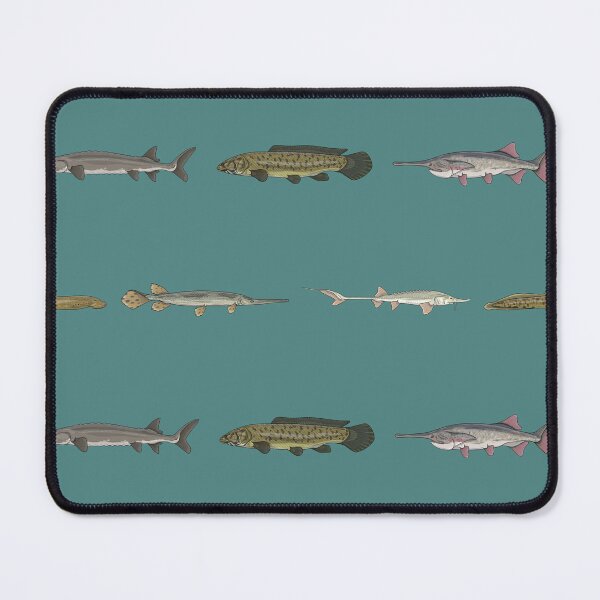 Item preview, Ancient Fishes Pattern (Blue Background) designed and sold by Marathon-Rana.