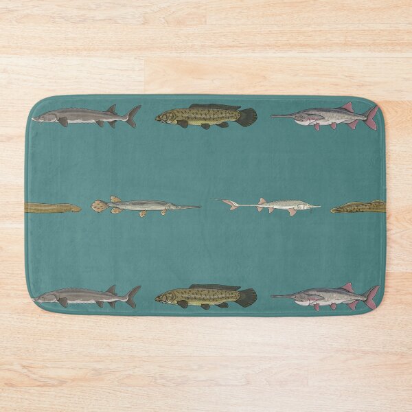 Item preview, Ancient Fishes Pattern (Blue Background) designed and sold by Marathon-Rana.