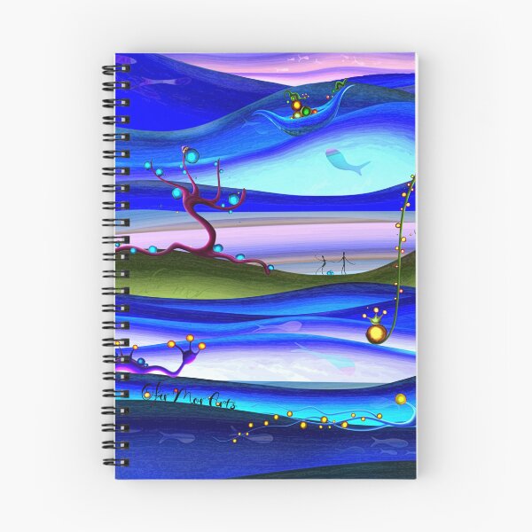 Item preview, Whimsical fishy ocean islands journal and notebook designed and sold by Ofir mor.