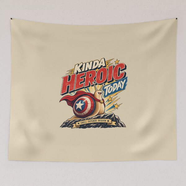 Item preview, Kinda Heroic Today Snail Superhero designed and sold by goldzilla.studio.