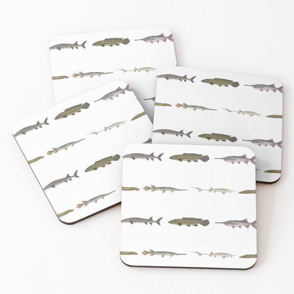 Item preview, Ancient Fishes Pattern (White Background) designed and sold by Marathon-Rana.