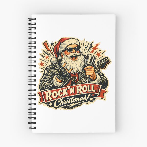 Item preview, Rock Santa Claus Electric Guitar Vintage 1950s Christmas Funny Art designed and sold by Artycom.