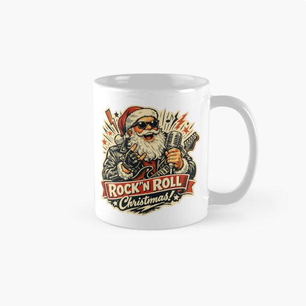 Item preview, Rock Santa Claus Electric Guitar Vintage 1950s Christmas Funny Art designed and sold by Artycom.