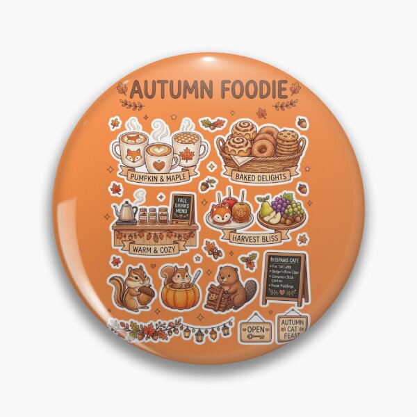 Item preview, Cozy Autumn Foodie Sticker Pack / Fall Aesthetic / Cute Animals Thanksgiving Best Selling Fall Decors Decorations Pillow Cases, Blankets , Socks Phone Case Mug designed and sold by TeenLake.