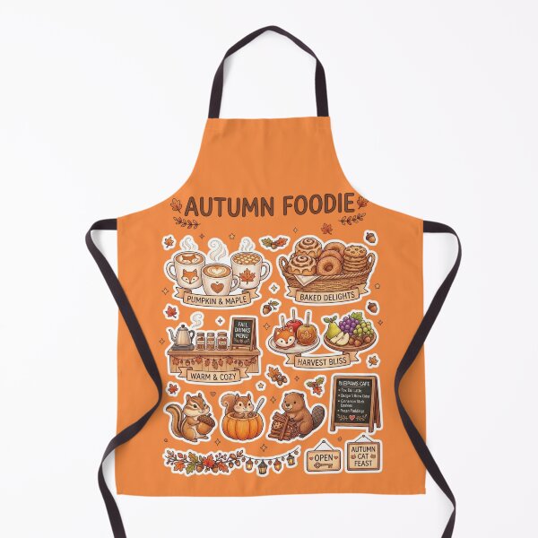 Item preview, Cozy Autumn Foodie Sticker Pack / Fall Aesthetic / Cute Animals Thanksgiving Best Selling Fall Decors Decorations Pillow Cases, Blankets , Socks Phone Case Mug designed and sold by TeenLake.