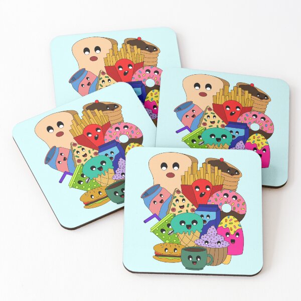 Item preview, Kawaii Snacks Party – Cute Colourful Food Characters designed and sold by MKFDesigns.