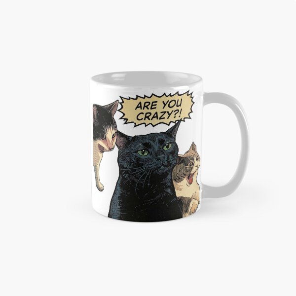 Item preview, Are You Crazy?! Funny Shocked Cats Comic Meme designed and sold by aysenism.