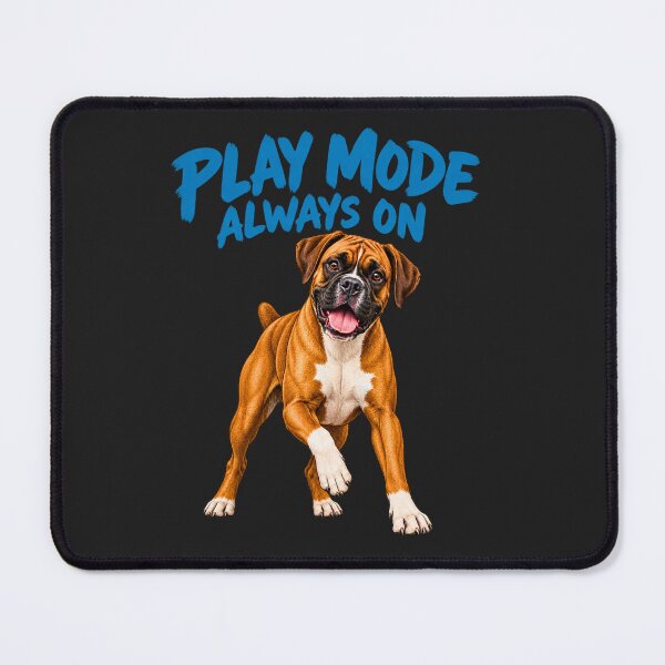 Item preview, Play Mode Always On Funny Boxer Dog designed and sold by AdicretorDesign.
