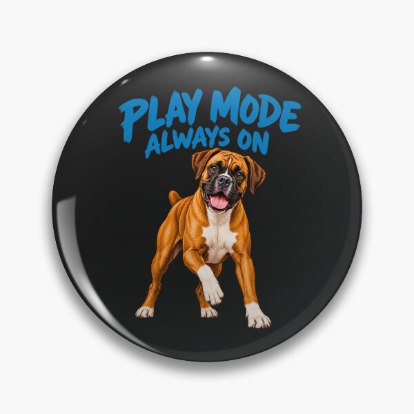 Item preview, Play Mode Always On Funny Boxer Dog designed and sold by AdicretorDesign.