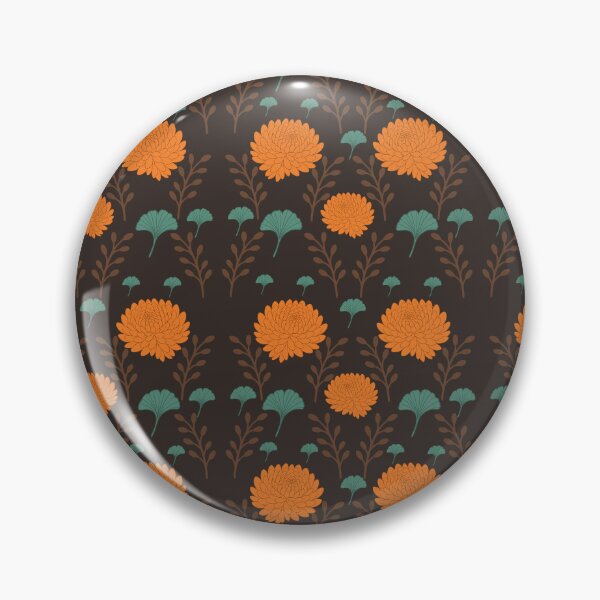 Item preview, Chrysanthemum and Ginkgo Art Nouveau Botanical Pattern designed and sold by BelievingCreates.