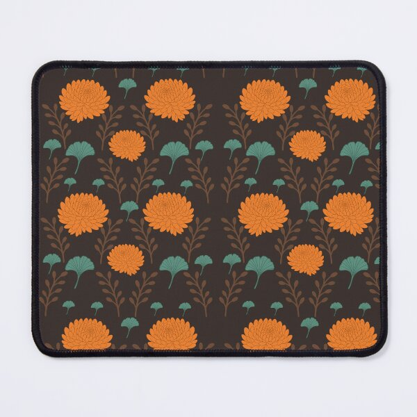 Item preview, Chrysanthemum and Ginkgo Art Nouveau Botanical Pattern designed and sold by BelievingCreates.