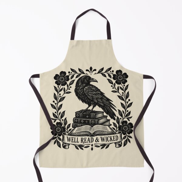 Item preview, Well Read & Wicked Gothic Book Lover designed and sold by POD DYNASTY | Original Print On Demand T-Shirt Graphics.