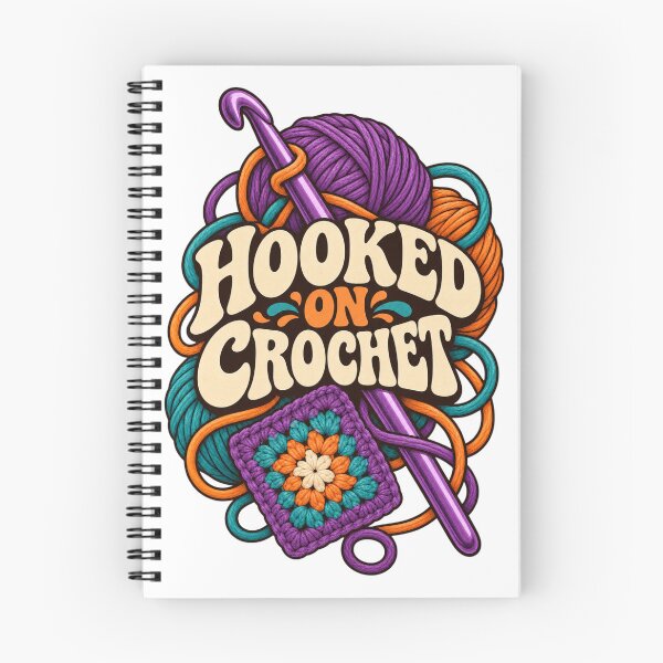 Item preview, Hooked on Crochet – Funny Crochet Lover Yarn Design designed and sold by Print-Mingle01.