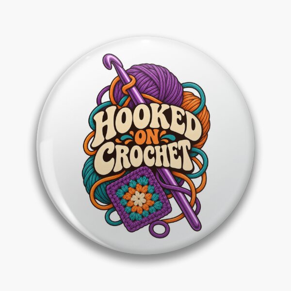 Item preview, Hooked on Crochet – Funny Crochet Lover Yarn Design designed and sold by Print-Mingle01.