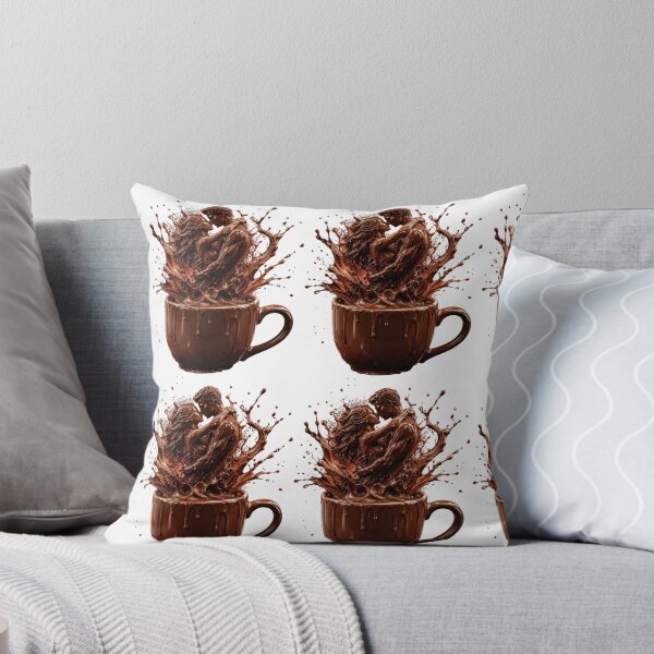 Item preview, Chocolate Love Couple Kiissing in Coffe Cup Splash designed and sold by LC&LCPlatform.