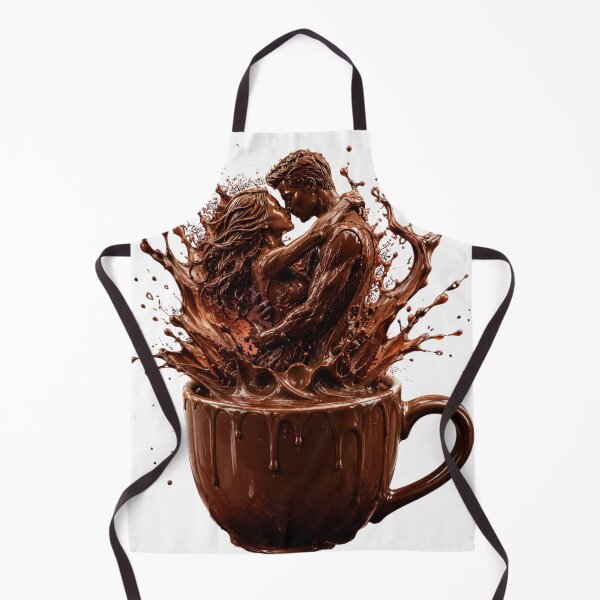 Item preview, Chocolate Love Couple Kiissing in Coffe Cup Splash designed and sold by LC&LCPlatform.