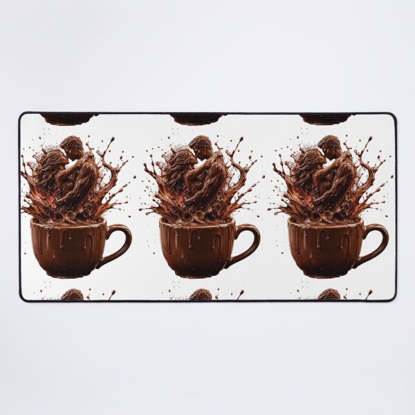 Item preview, Chocolate Love Couple Kissing in Coffee Cup Splash  designed and sold by LC&LCPlatform.
