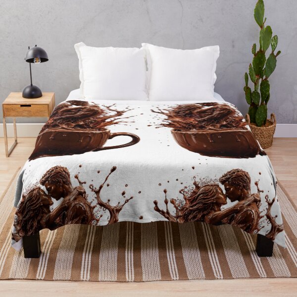 Item preview, Chocolate Love Couple Kissing in Coffee Cup Splash designed and sold by LC&LCPlatform.
