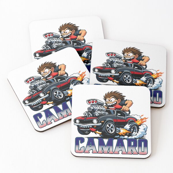 Item preview, Cartoon car illustration of hot rod Camaro. designed and sold by Art-Horizon.