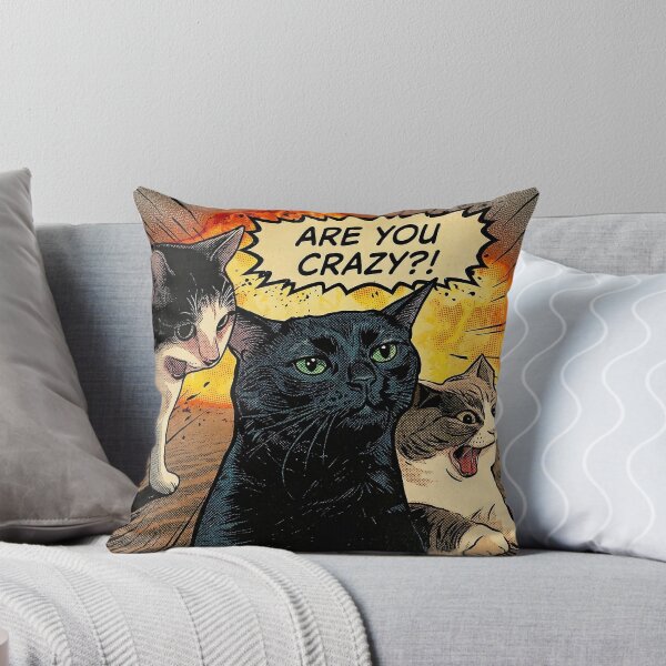 Item preview, Are You Crazy?! - Funny Shocked Cats Comic Art designed and sold by aysenism.