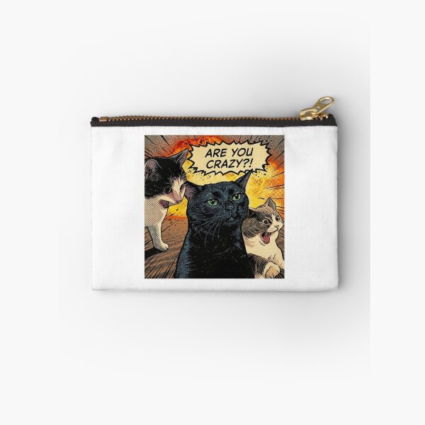 Item preview, Are You Crazy?! - Funny Shocked Cats Comic Art designed and sold by aysenism.