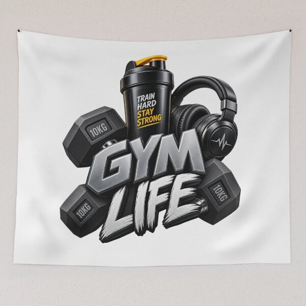 Item preview, Gym Life Dumbbells Fitness Motivation designed and sold by Design Sounds Studio.