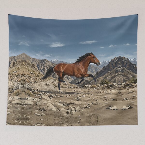 Item preview, The Afghan Horse and a Landscape of Afghanistan designed and sold by Cheval-de-coeur.