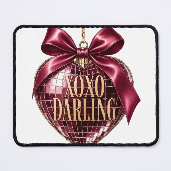 Item preview, XOXO Darling Pink Disco Heart Valentine designed and sold by Luvahawb.