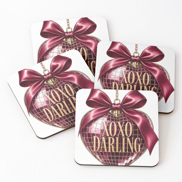 Item preview, XOXO Darling Pink Disco Heart Valentine designed and sold by Luvahawb.