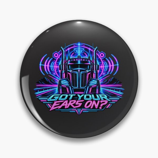 Item preview, Got Your Ears On Cyber Neon Semi Truck - Synthwave Highway Art designed and sold by NomadForge.
