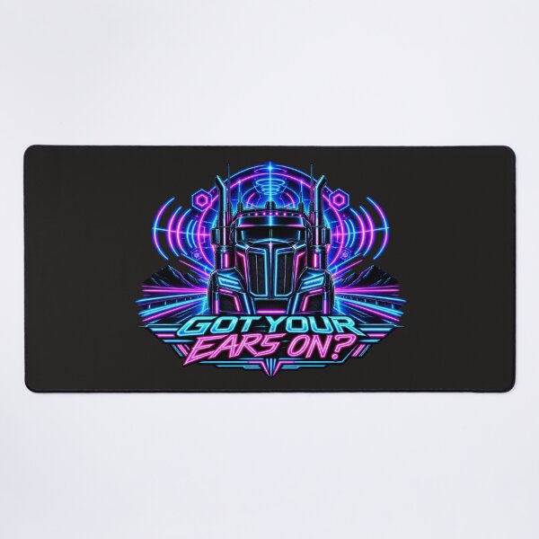 Item preview, Got Your Ears On Cyber Neon Semi Truck - Synthwave Highway Art designed and sold by NomadForge.