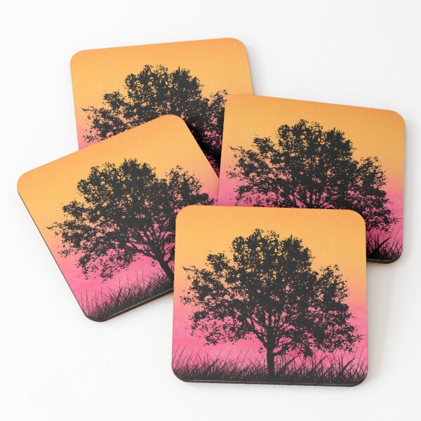 Item preview, Evening’s Embrace – Colourful Twilight Silhouette Landscape designed and sold by MKFDesigns.