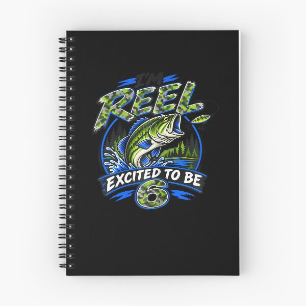 Item preview, I'M Reel Excited To Be 6 Fishing Birthday - Camo Kids designed and sold by RealestInternet.