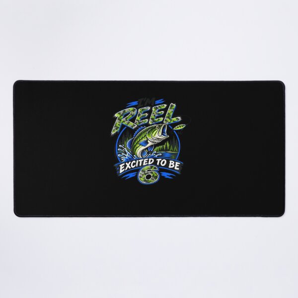 Item preview, I'M Reel Excited To Be 6 Fishing Birthday - Camo Kids designed and sold by RealestInternet.