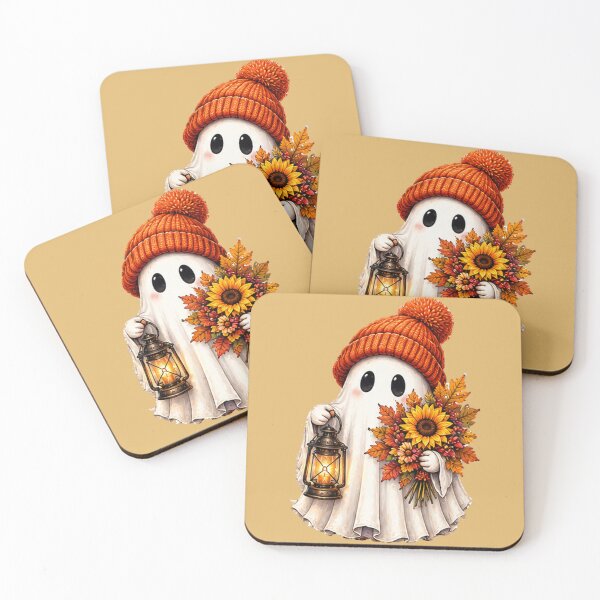 Item preview, Cute Halloween Ghost Sunflower Bouquet designed and sold by DrAsmaaMohamed.